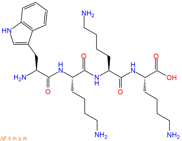 专肽生物产品H2N-Trp-Lys-Lys-Lys-COOH