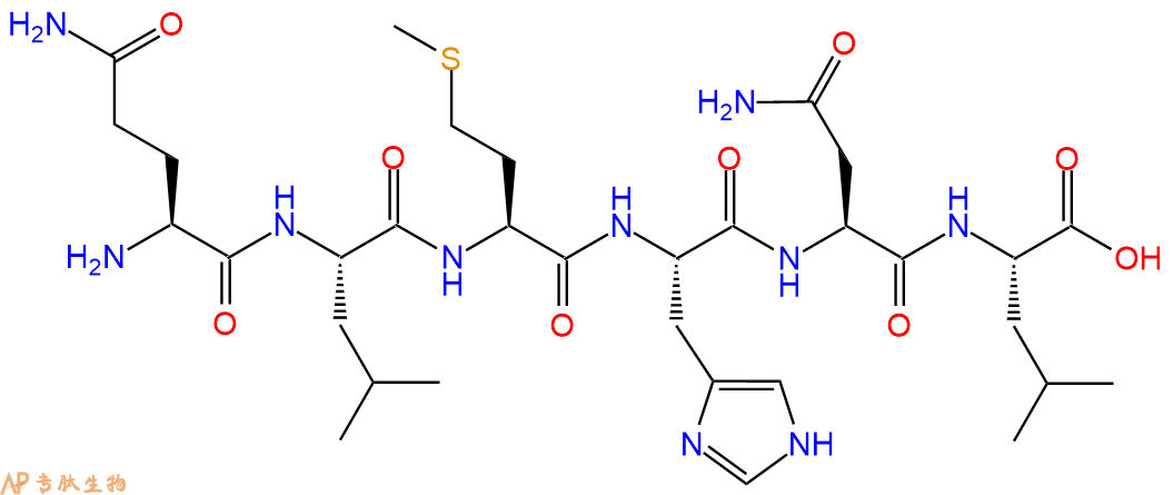 专肽生物产品H2N-Gln-Leu-Met-His-Asn-Leu-COOH