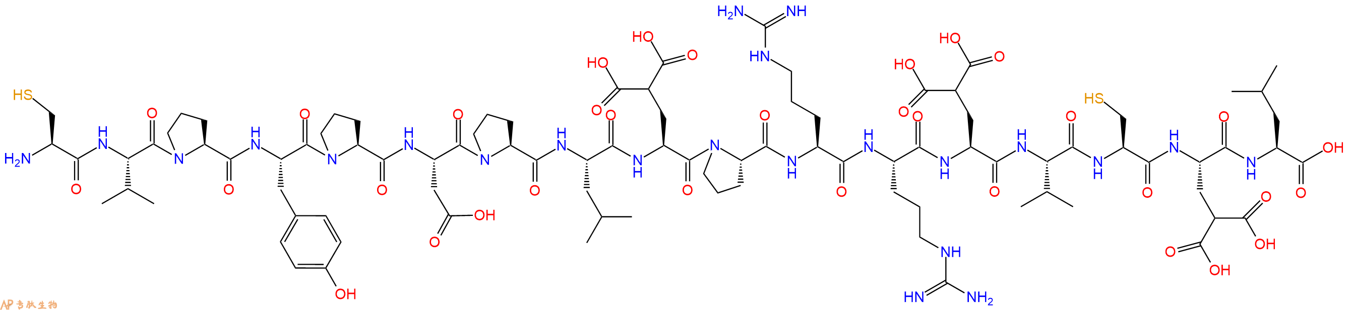 专肽生物产品H2N-Cys-Val-Pro-Tyr-Pro-Asp-Pro-Leu-Gla-Pro-Arg-Ar