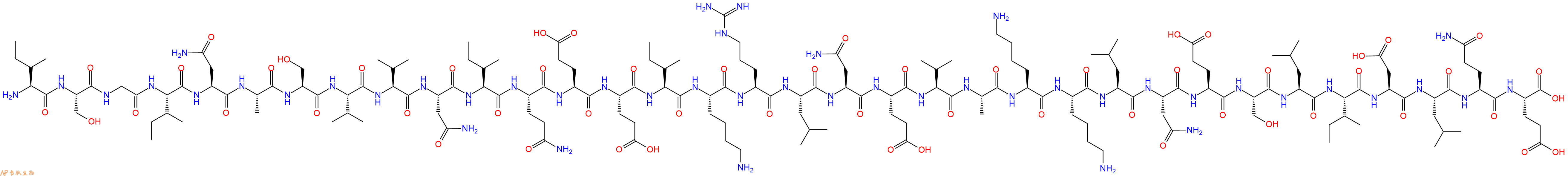 专肽生物产品H2N-Ile-Ser-Gly-Ile-Asn-Ala-Ser-Val-Val-Asn-Ile-Gl
