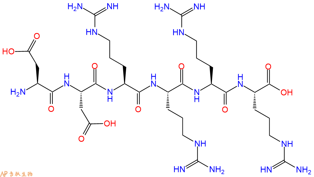 专肽生物产品H2N-Asp-Asp-Arg-Arg-Arg-Arg-COOH