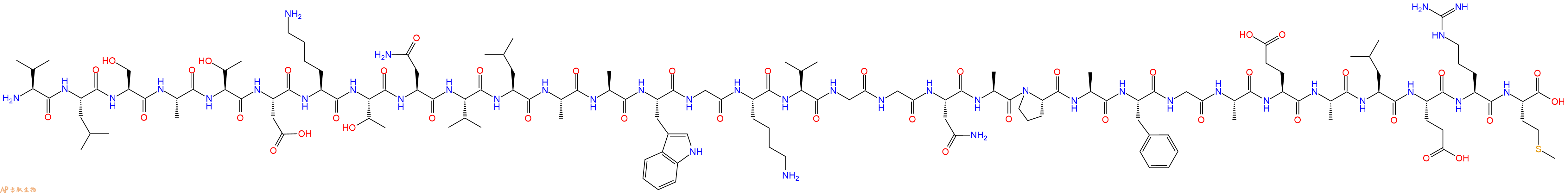 专肽生物产品H2N-Val-Leu-Ser-Ala-Thr-Asp-Lys-Thr-Asn-Val-Leu-Al