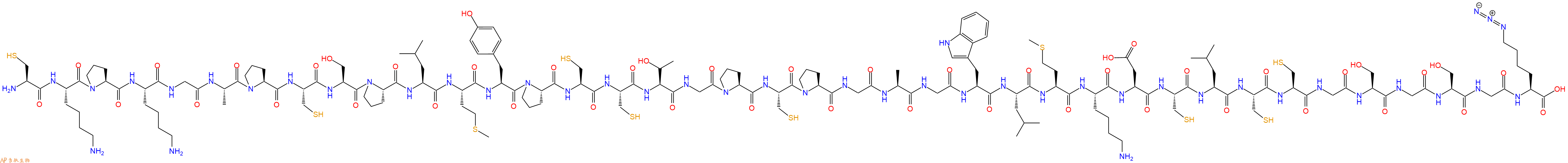 专肽生物产品H2N-Cys-Lys-Pro-Lys-Gly-Ala-Pro-Cys-Ser-Pro-Leu-Me
