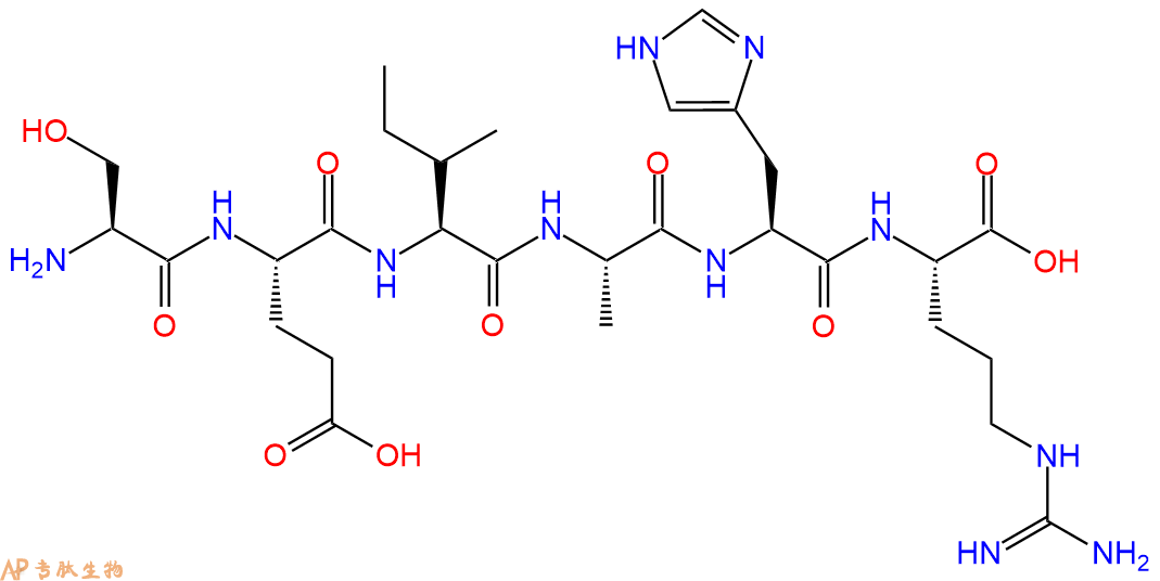 专肽生物产品H2N-Ser-Glu-Ile-Ala-His-Arg-COOH