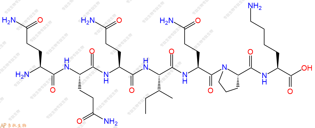 专肽生物产品H2N-Gln-Gln-Gln-Ile-Gln-Pro-Lys-COOH