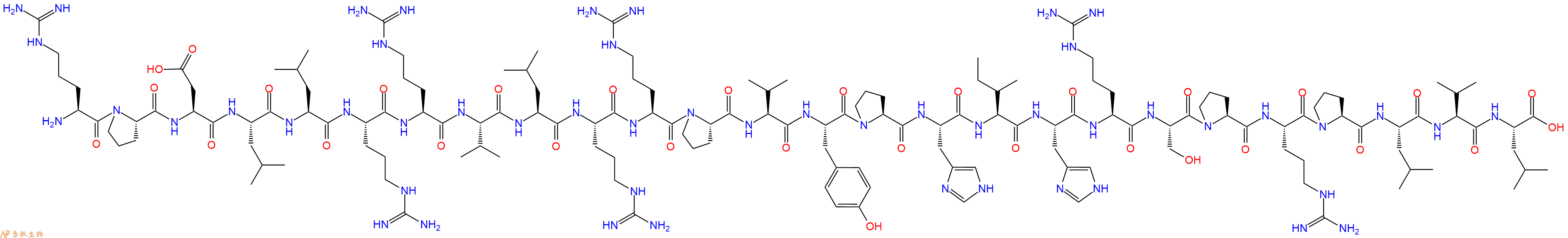 专肽生物产品H2N-Arg-Pro-Asp-Leu-Leu-Arg-Arg-Val-Leu-Arg-Arg-Pro-Val-Tyr-Pro-His-Ile-His-Arg-Ser-Pro-Arg-Pro-Leu-Val-Leu-COOH