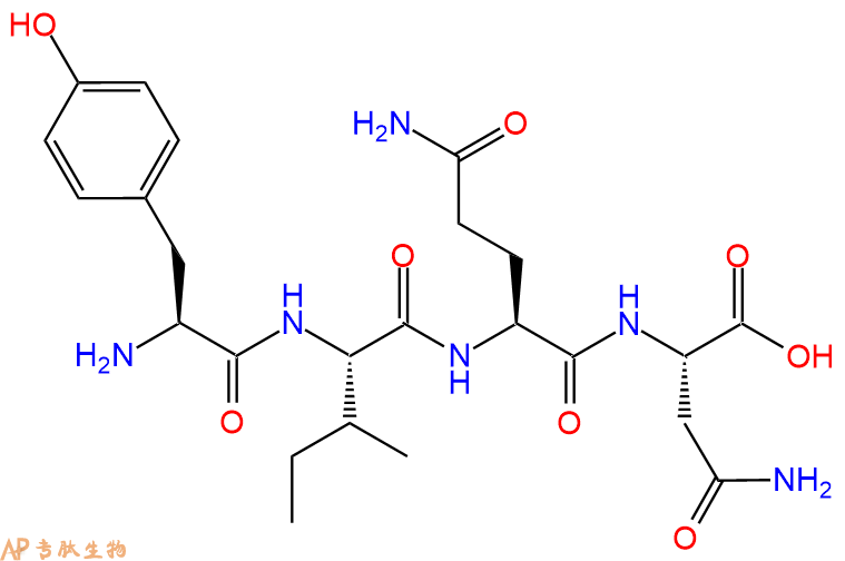 专肽生物产品H2N-Tyr-Ile-Gln-Asn-COOH