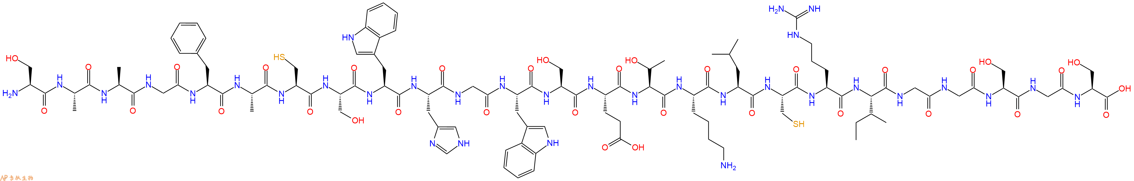 专肽生物产品H2N-Ser-Ala-Ala-Gly-Phe-Ala-Cys-Ser-Trp-His-Gly-Trp-Ser-Glu-Thr-Lys-Leu-Cys-Arg-Ile-Gly-Gly-Ser-Gly-Ser-COOH