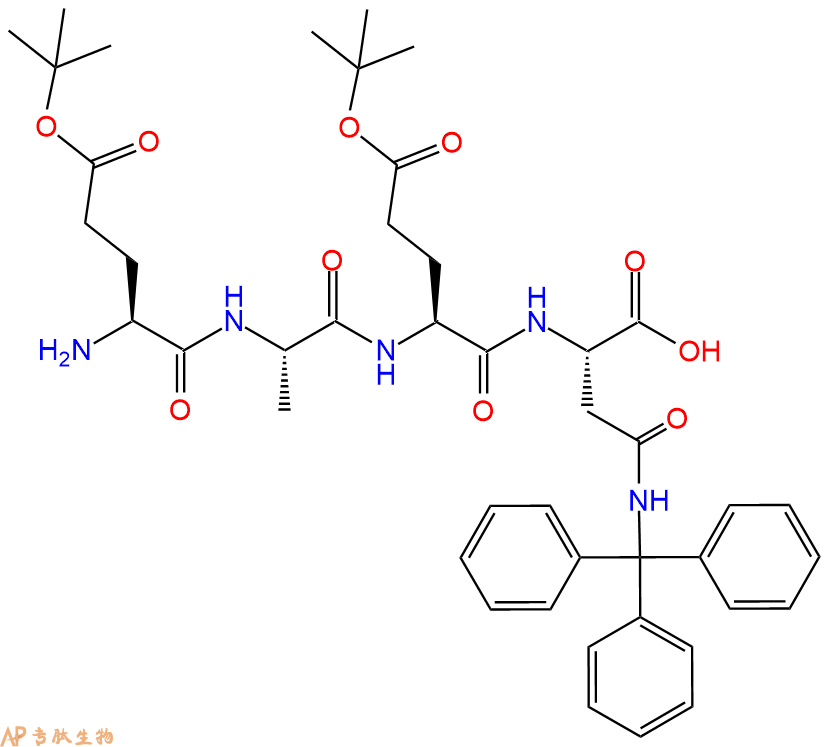 专肽生物产品H2N-Glu(OtBu)-Ala-Glu(OtBu)-Asn(Trt)-COOH