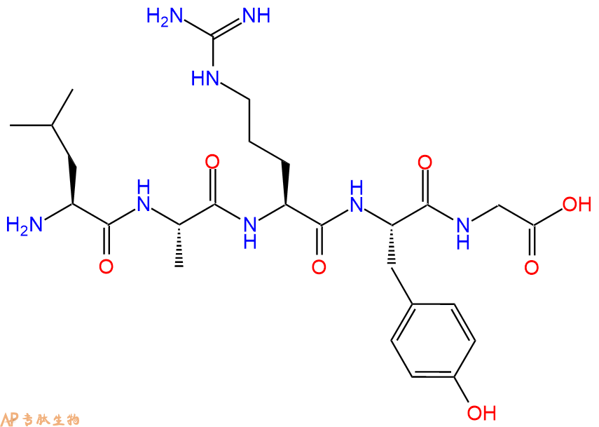 专肽生物产品H2N-Leu-Ala-Arg-Tyr-Gly-COOH