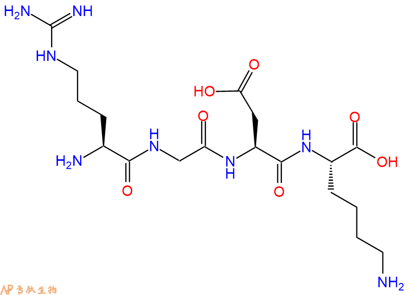 专肽生物产品H2N-Arg-Gly-Asp-Lys-COOH