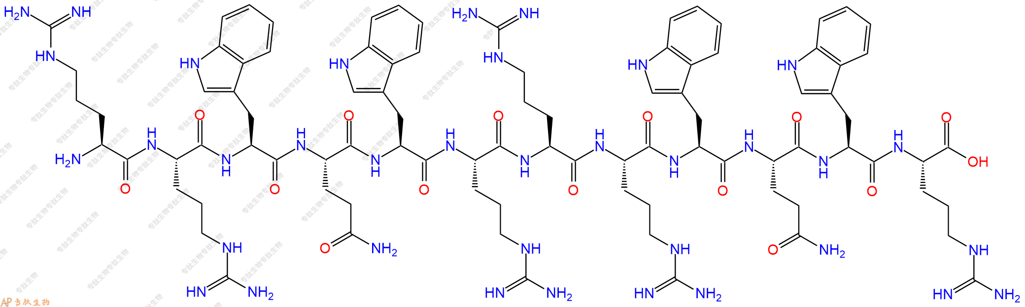 专肽生物产品H2N-Arg-Arg-Trp-Gln-Trp-Arg-Arg-Arg-Trp-Gln-Trp-Arg-COOH