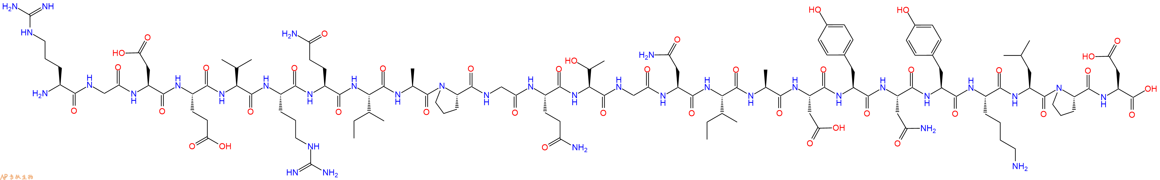 专肽生物产品H2N-Arg-Gly-Asp-Glu-Val-Arg-Gln-Ile-Ala-Pro-Gly-Gln-Thr-Gly-Asn-Ile-Ala-Asp-Tyr-Asn-Tyr-Lys-Leu-Pro-Asp-COOH