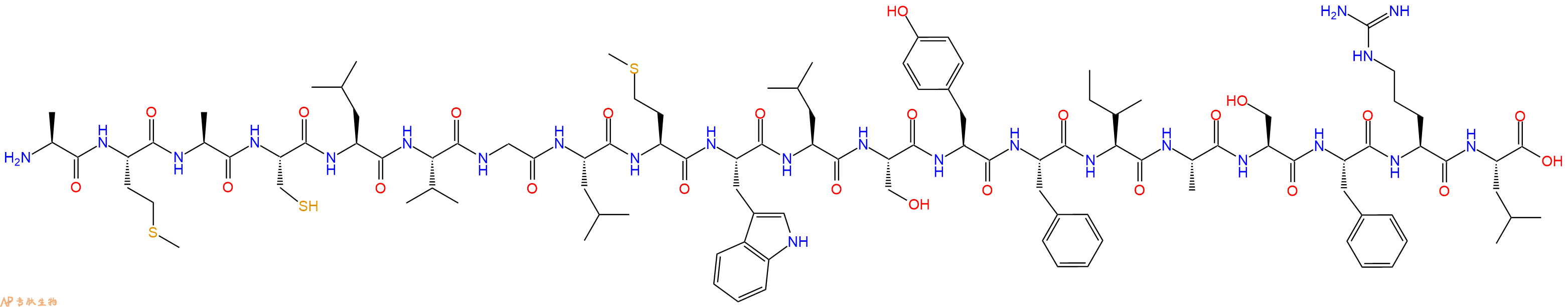 专肽生物产品H2N-Ala-Met-Ala-Cys-Leu-Val-Gly-Leu-Met-Trp-Leu-Ser-Tyr-Phe-Ile-Ala-Ser-Phe-Arg-Leu-COOH