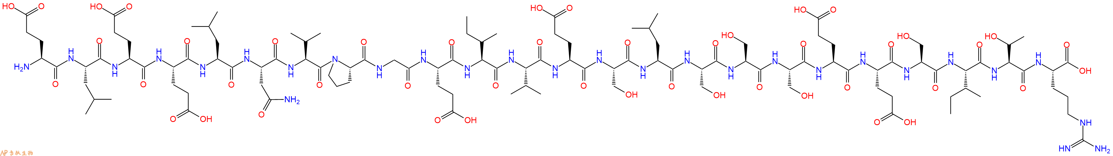 专肽生物产品H2N-Glu-Leu-Glu-Glu-Leu-Asn-Val-Pro-Gly-Glu-Ile-Val-Glu-Ser-Leu-Ser-Ser-Ser-Glu-Glu-Ser-Ile-Thr-Arg-COOH