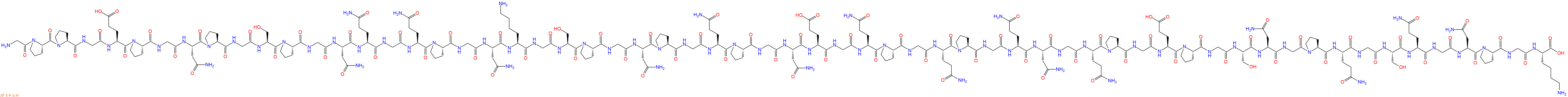 专肽生物产品H2N-Gly-Pro-Pro-Gly-Glu-Pro-Gly-Asn-Pro-Gly-Ser-Pro-Gly-Asn-Gln-Gly-Gln-Pro-Gly-Asn-Lys-Gly-Ser-Pro-Gly-Asn-Pro-Gly-Gln-Pro-Gly-Asn-Glu-Gly-Gln-Pro-Gly-Gln-Pro-Gly-Gln-Asn-Gly-Gln-Pro-Gly-Glu-Pro-Gly-Ser-Asn-Gly-Pro-Gln-Gly-Ser-Gln-Gly-Asn-Pro-Gly-Lys-COOH