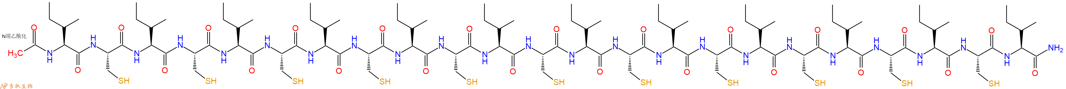 专肽生物产品Ac-Ile-Cys-Ile-Cys-Ile-Cys-Ile-Cys-Ile-Cys-Ile-Cys-Ile-Cys-Ile-Cys-Ile-Cys-Ile-Cys-Ile-Cys-Ile-NH2