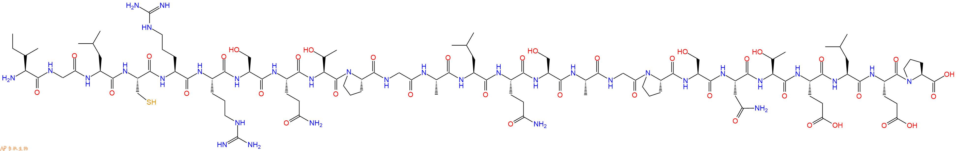 专肽生物产品H2N-Ile-Gly-Leu-Cys-Arg-Arg-Ser-Gln-Thr-Pro-Gly-Ala-Leu-Gln-Ser-Ala-Gly-Pro-Ser-Asn-Thr-Glu-Leu-Glu-Pro-COOH