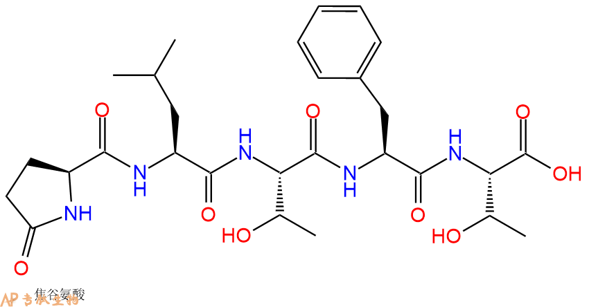 专肽生物产品Pyr-Leu-Thr-Phe-Thr-COOH