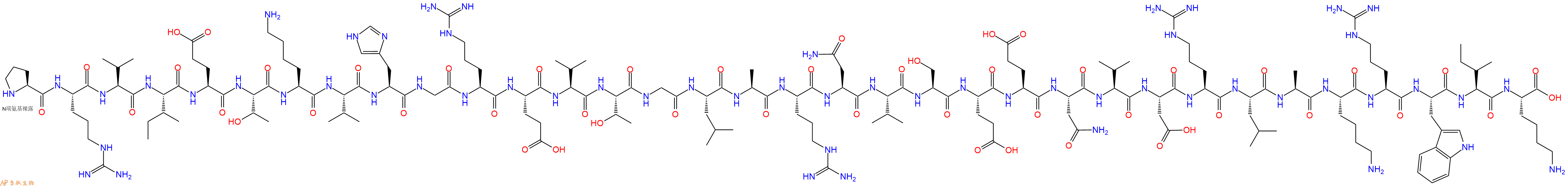专肽生物产品H2N-Pro-Arg-Val-Ile-Glu-Thr-Lys-Val-His-Gly-Arg-Glu-Val-Thr-Gly-Leu-Ala-Arg-Asn-Val-Ser-Glu-Glu-Asn-Val-Asp-Arg-Leu-Ala-Lys-Arg-Trp-Ile-Lys-COOH