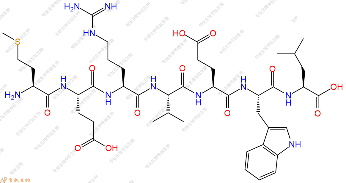 专肽生物产品H2N-Met-Glu-Arg-Val-Glu-Trp-Leu-COOH