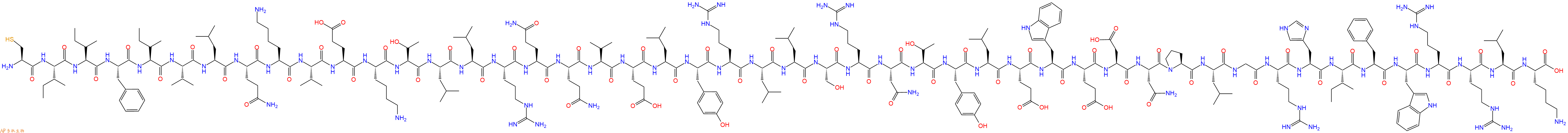 专肽生物产品H2N-Cys-Ile-Ile-Phe-Ile-Val-Leu-Gln-Lys-Val-Glu-Lys-Thr-Leu-Leu-Arg-Gln-Gln-Val-Glu-Leu-Tyr-Arg-Leu-Leu-Ser-Arg-Asn-Thr-Tyr-Leu-Glu-Trp-Glu-Asp-Asn-Pro-Leu-Gly-Arg-His-Ile-Phe-Trp-Arg-Arg-Leu-Lys-COOH