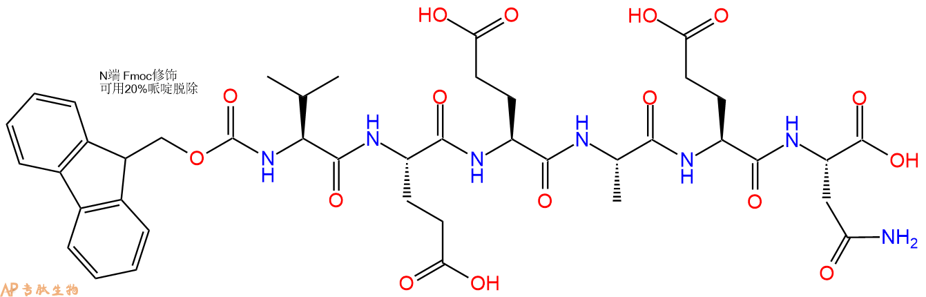 专肽生物产品Fmoc-Val-Glu-Glu-Ala-Glu-Asn-COOH