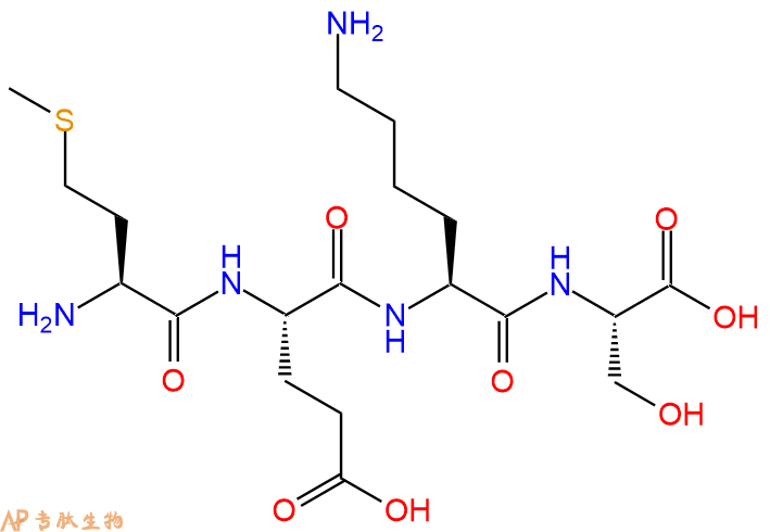 专肽生物产品H2N-Met-Glu-Lys-Ser-COOH
