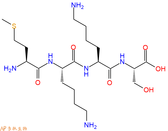 专肽生物产品H2N-Met-Lys-Lys-Ser-COOH
