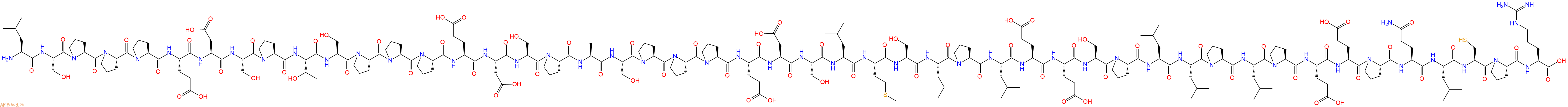 专肽生物产品H2N-Leu-Ser-Pro-Pro-Pro-Glu-Asp-Ser-Pro-Thr-Ser-Pro-Pro-Pro-Glu-Asp-Ser-Pro-Ala-Ser-Pro-Pro-Pro-Glu-Asp-Ser-Leu-Met-Ser-Leu-Pro-Leu-Glu-Glu-Ser-Pro-Leu-Leu-Pro-Leu-Pro-Glu-Glu-Pro-Gln-Leu-Cys-Pro-Arg-COOH