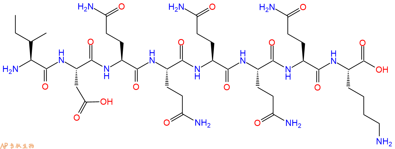 专肽生物产品H2N-Ile-Asp-Gln-Gln-Gln-Gln-Gln-Lys-COOH