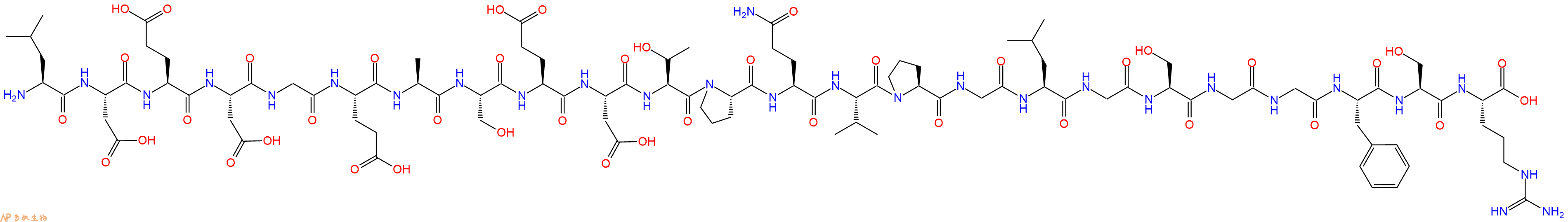专肽生物产品H2N-Leu-Asp-Glu-Asp-Gly-Glu-Ala-Ser-Glu-Asp-Thr-Pro-Gln-Val-Pro-Gly-Leu-Gly-Ser-Gly-Gly-Phe-Ser-Arg-COOH