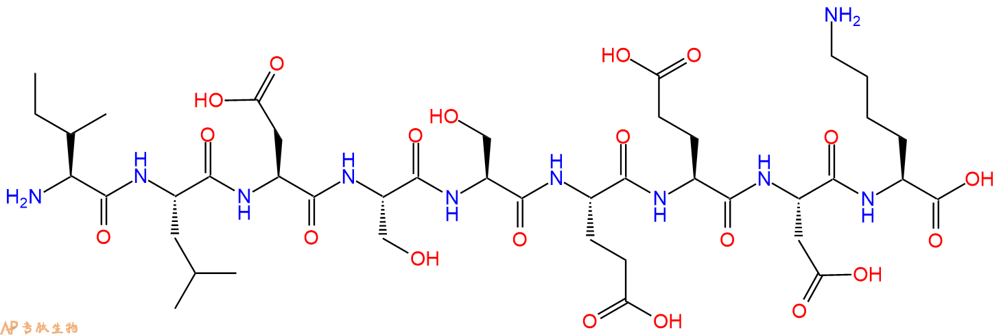 专肽生物产品H2N-Ile-Leu-Asp-Ser-Ser-Glu-Glu-Asp-Lys-COOH