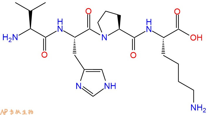 专肽生物产品H2N-Val-His-Pro-Lys-COOH