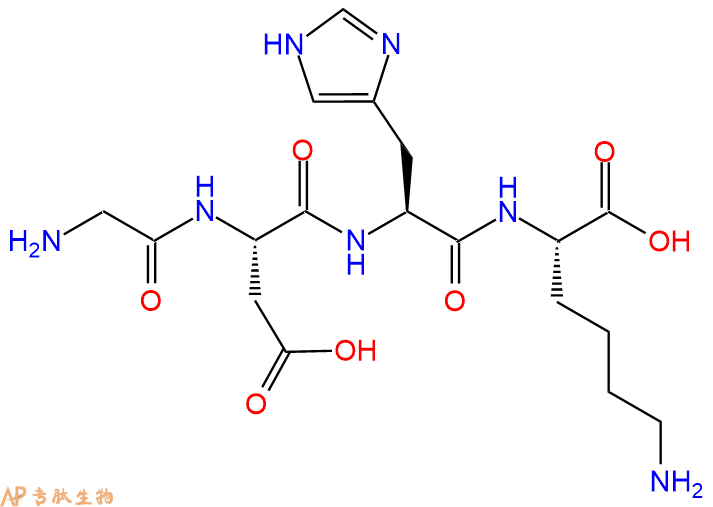 专肽生物产品H2N-Gly-Asp-His-Lys-COOH