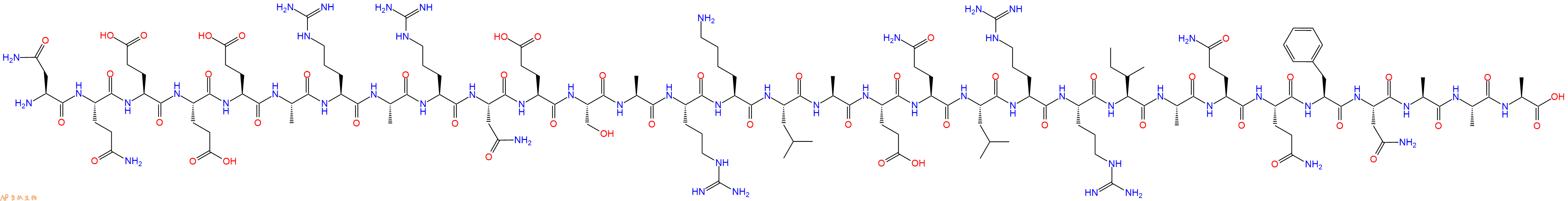 专肽生物产品H2N-Asn-Gln-Glu-Glu-Glu-Ala-Arg-Ala-Arg-Asn-Glu-Ser-Ala-Arg-Lys-Leu-Ala-Glu-Gln-Leu-Arg-Arg-Ile-Ala-Gln-Gln-Phe-Asn-Ala-Ala-Ala-COOH