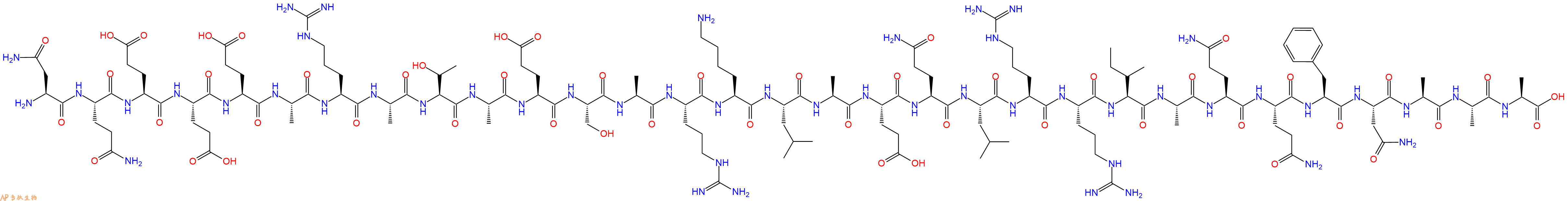 专肽生物产品H2N-Asn-Gln-Glu-Glu-Glu-Ala-Arg-Ala-Thr-Ala-Glu-Ser-Ala-Arg-Lys-Leu-Ala-Glu-Gln-Leu-Arg-Arg-Ile-Ala-Gln-Gln-Phe-Asn-Ala-Ala-Ala-COOH