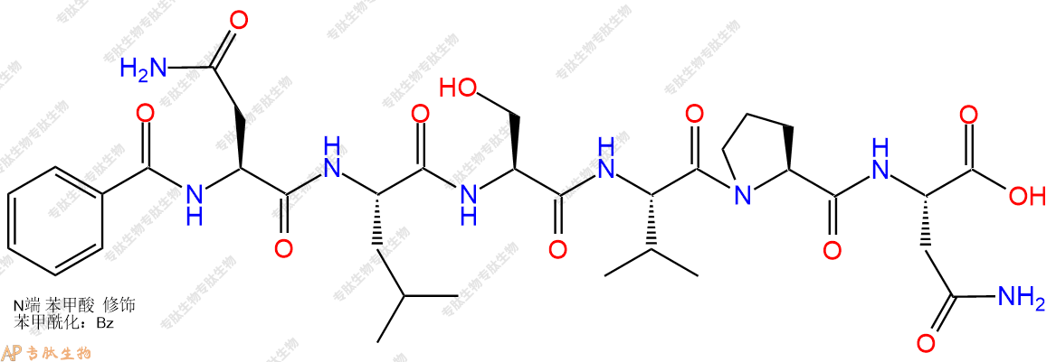 专肽生物产品Benzoyl-Asn-Leu-Ser-Val-Pro-Asn-COOH