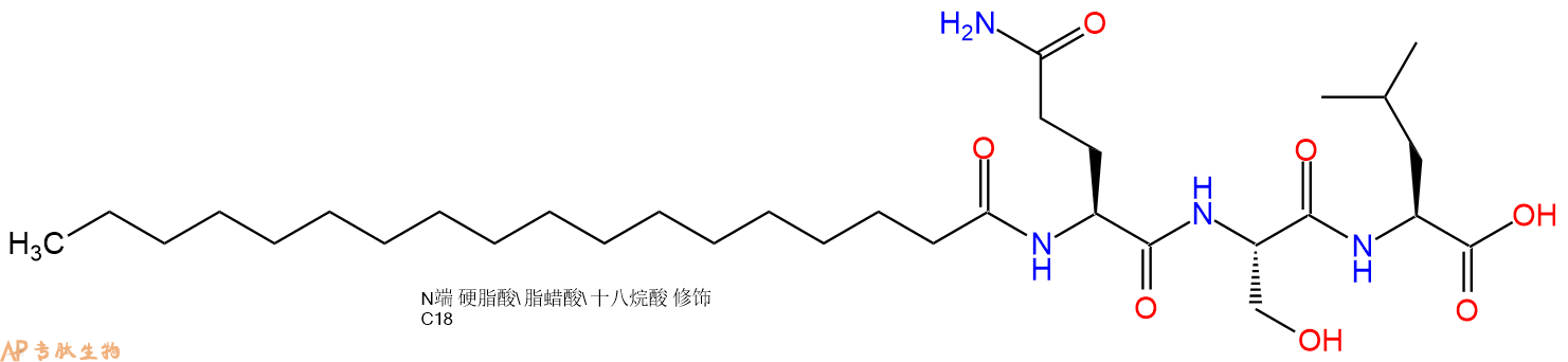 专肽生物产品Stearicacid-Gln-Ser-Leu-COOH