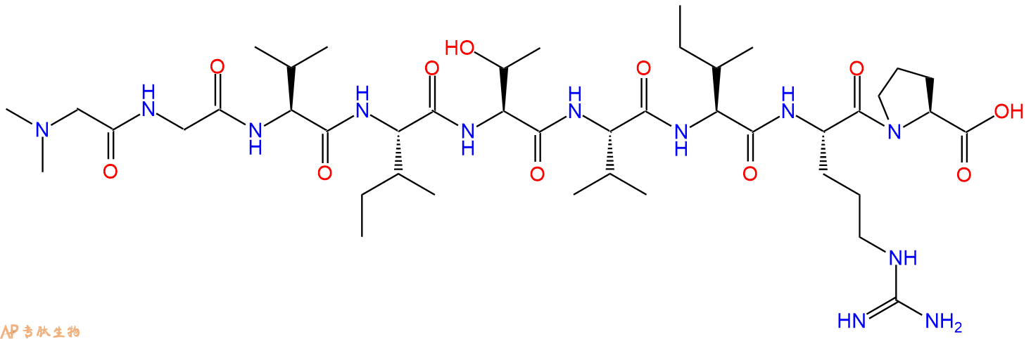 专肽生物产品H2N-Sar-Gly-Val-Ile-Thr-Val-Ile-Arg-Pro-COOH