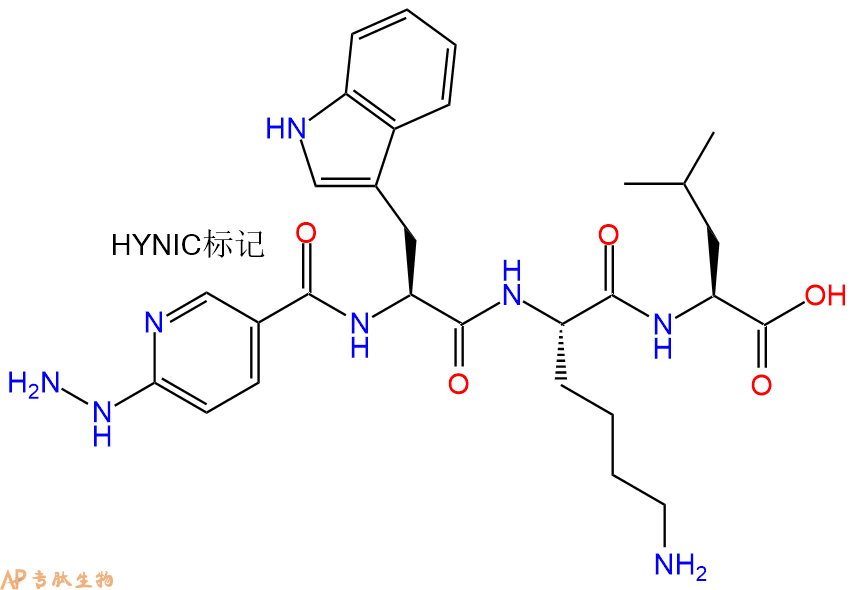 专肽生物产品HYNIC-Trp-Lys-Leu-COOH