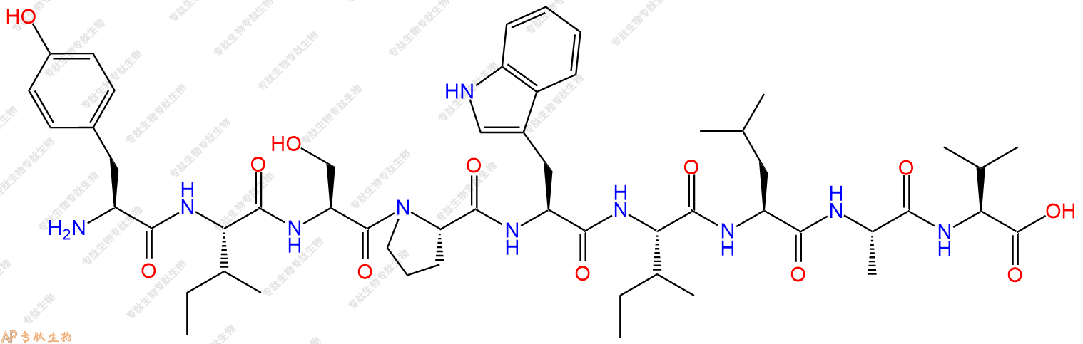 专肽生物产品H2N-Tyr-Ile-Ser-Pro-Trp-Ile-Leu-Ala-Val-COOH