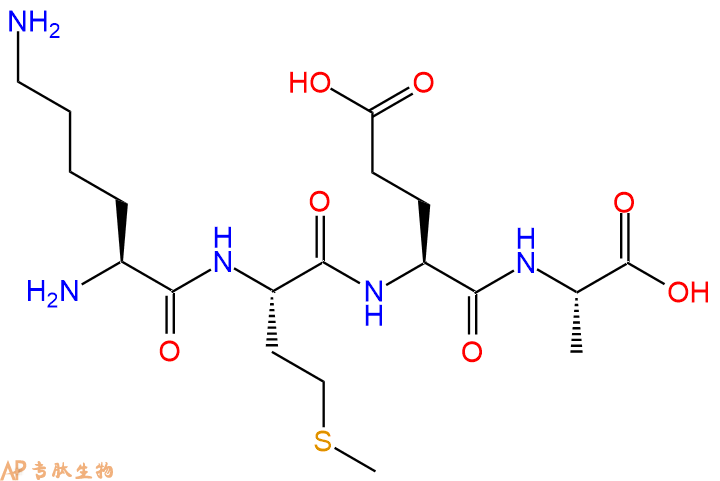 专肽生物产品H2N-Lys-Met-Glu-Ala-COOH