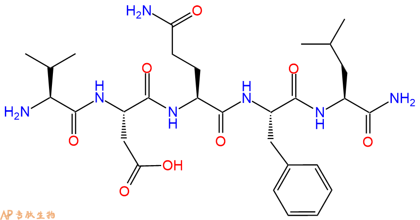 专肽生物产品H2N-Val-Asp-Gln-Phe-Leu-NH2