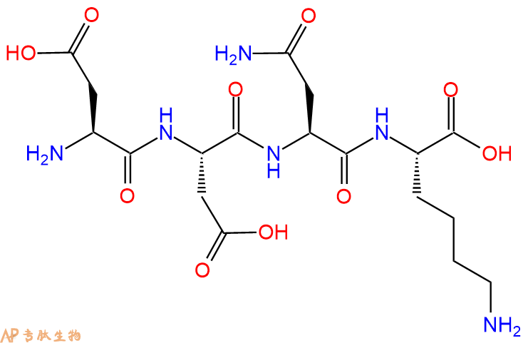 专肽生物产品H2N-Asp-Asp-Asn-Lys-COOH