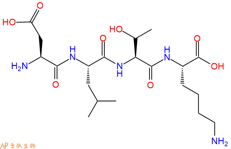 专肽生物产品H2N-Asp-Leu-Thr-Lys-COOH