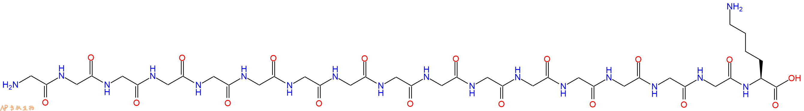 专肽生物产品H2N-Gly-Gly-Gly-Gly-Gly-Gly-Gly-Gly-Gly-Gly-Gly-Gly-Gly-Gly-Gly-Gly-Lys-COOH