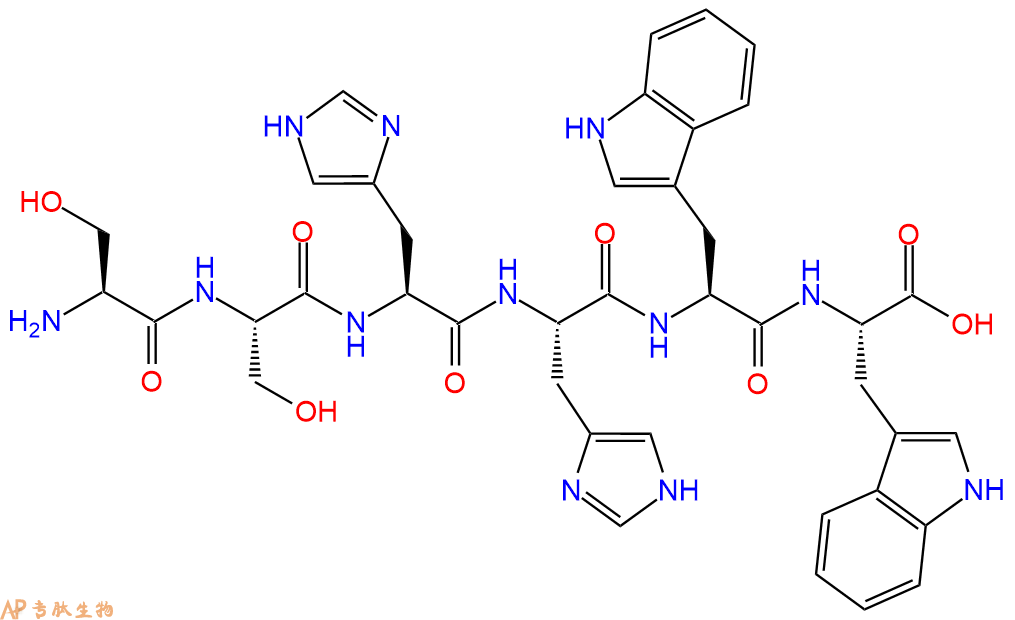 专肽生物产品H2N-Ser-Ser-His-His-Trp-Trp-COOH