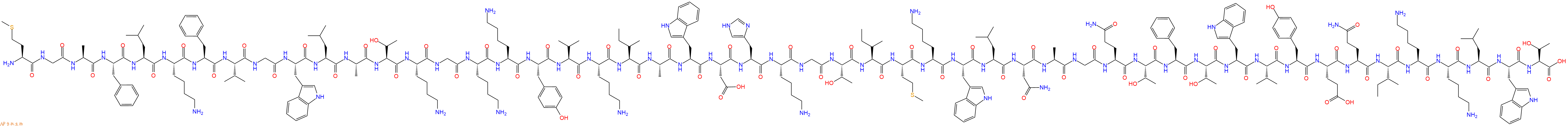 专肽生物产品H2N-Met-Gly-Ala-Phe-Leu-Lys-Phe-Val-Gly-Trp-Leu-Ala-Thr-Lys-Gly-Lys-Lys-Tyr-Val-Lys-Ile-Ala-Trp-Asp-His-Lys-Gly-Thr-Ile-Met-Lys-Trp-Leu-Asn-Ala-Gly-Gln-Thr-Phe-Thr-Trp-Val-Tyr-Glu-Gln-Ile-Lys-Lys-Leu-Trp-Thr-COOH