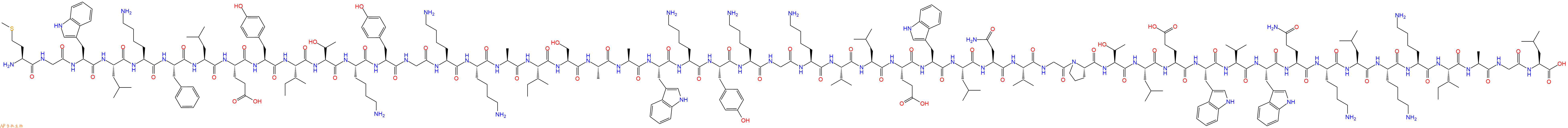 专肽生物产品H2N-Met-Gly-Trp-Leu-Lys-Phe-Leu-Glu-Tyr-Ile-Thr-Lys-Tyr-Gly-Lys-Lys-Ala-Ile-Ser-Ala-Ala-Trp-Lys-Tyr-Lys-Gly-Lys-Val-Leu-Glu-Trp-Leu-Asn-Val-Gly-Pro-Thr-Leu-Glu-Trp-Val-Trp-Gln-Lys-Leu-Lys-Lys-Ile-Ala-Gly-Leu-COOH